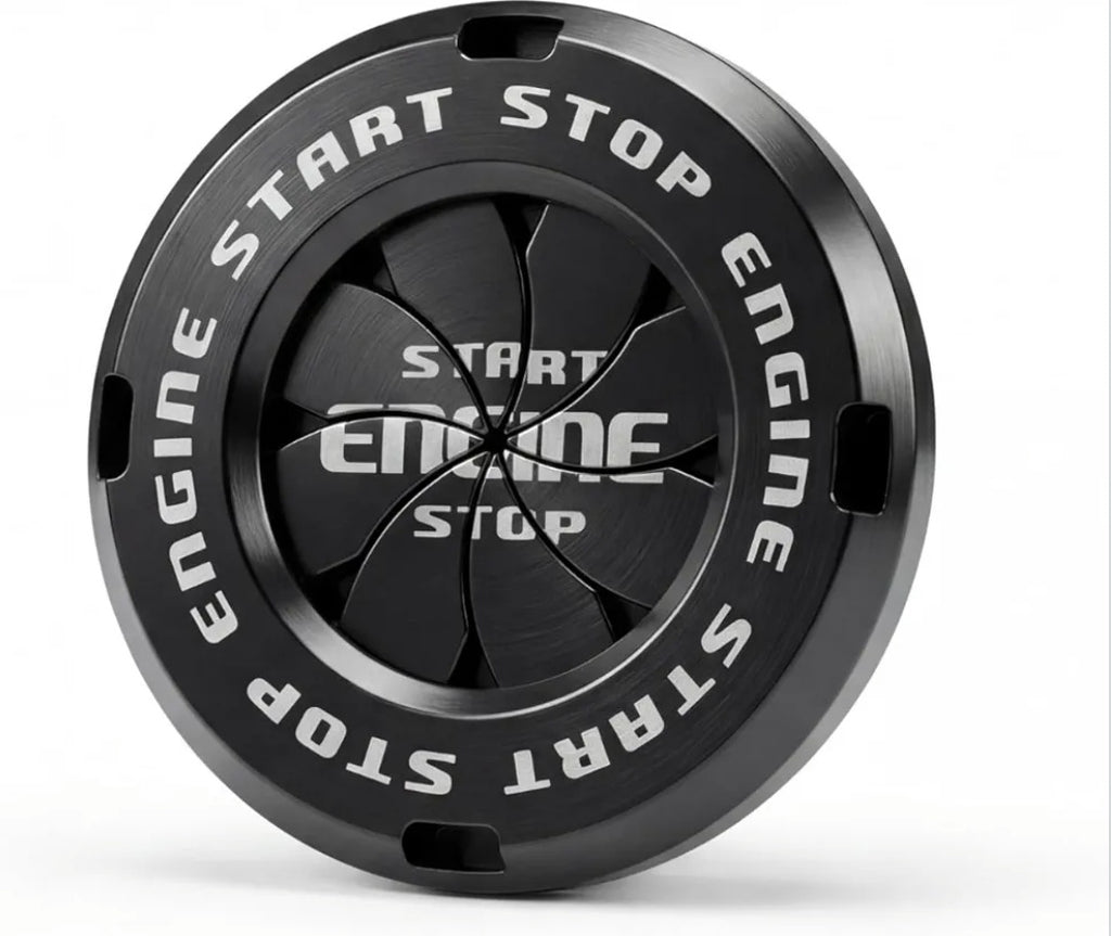 ABS Rotatable Push Start Switch Cover, Anti Scratch Interior Decoration Accessory, Ignition Cover Protector Engine Push Button Sticker for All Bike/Car