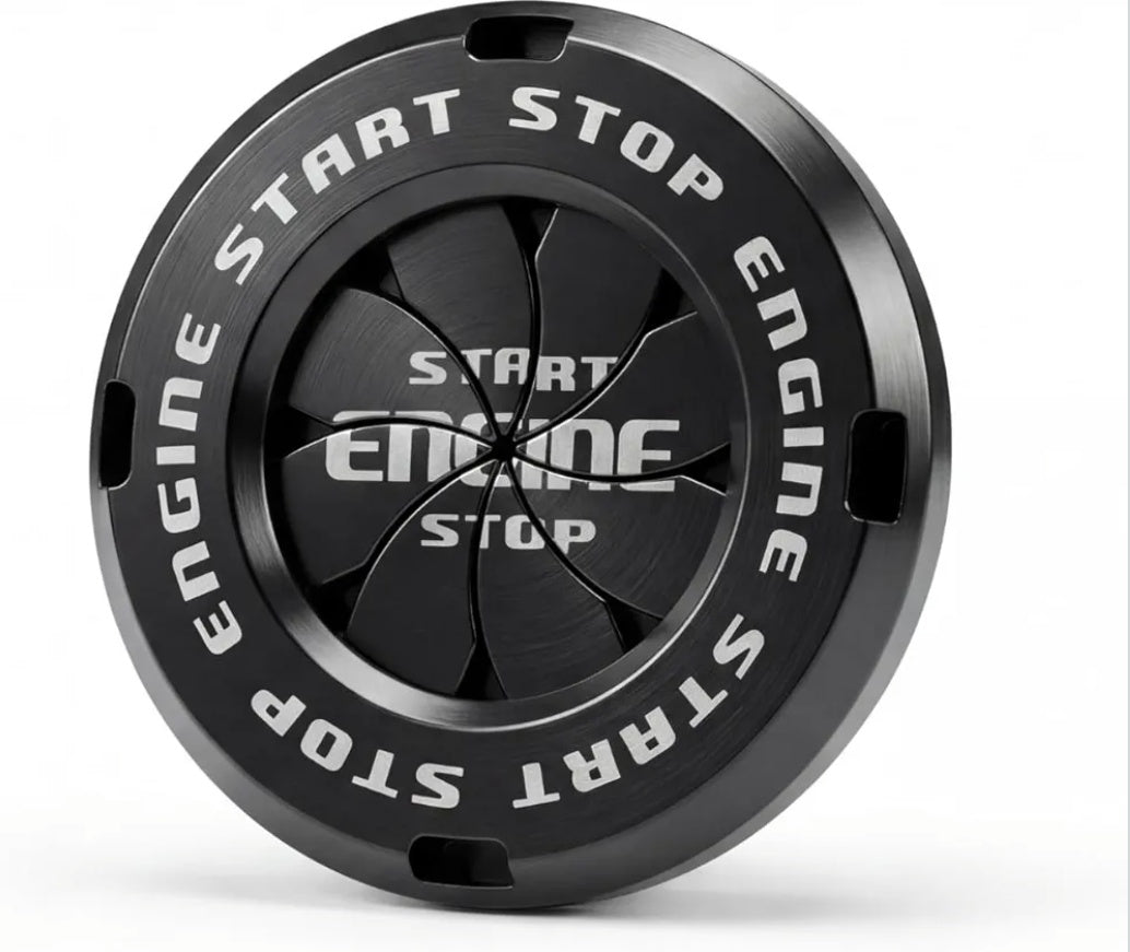 ABS Rotatable Push Start Switch Cover, Anti Scratch Interior Decoration Accessory, Ignition Cover Protector Engine Push Button Sticker for All Bike/Car