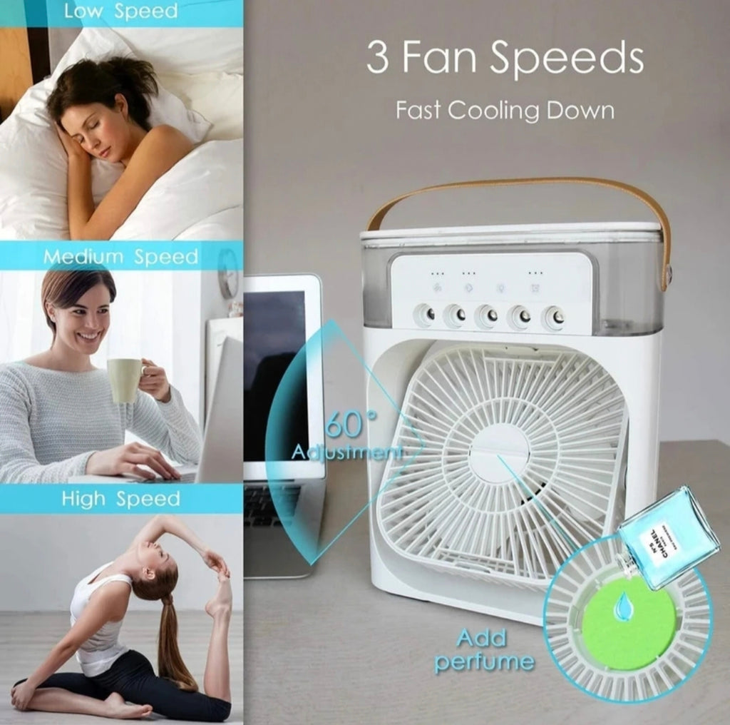 OLIFIN 3 in 1 cooling fan Cooling Fan All in one Cooler (Multicolor, White)