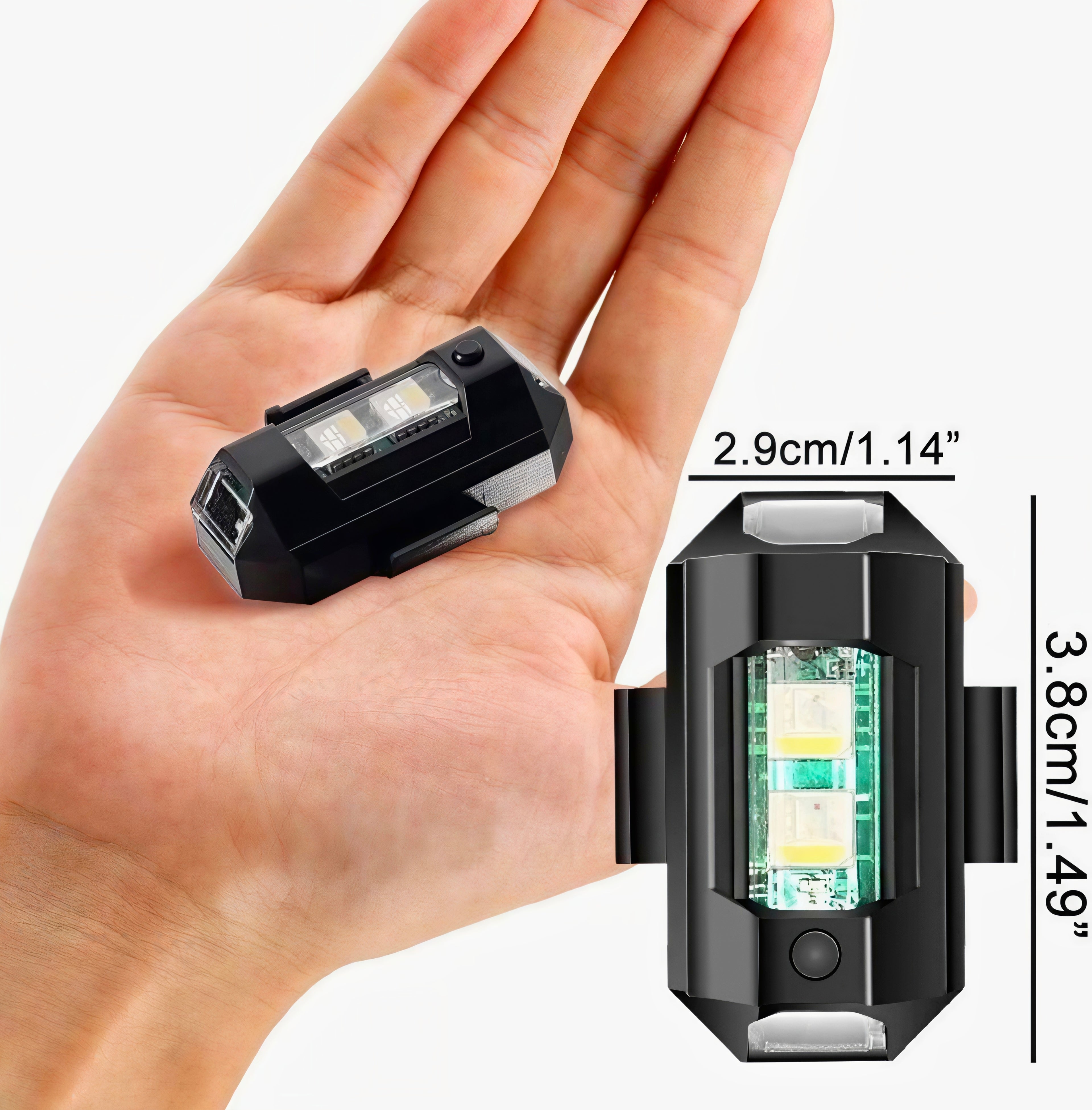 USB Rechargeable RGB Car/Bike Spoke LED Light - Pack of 3